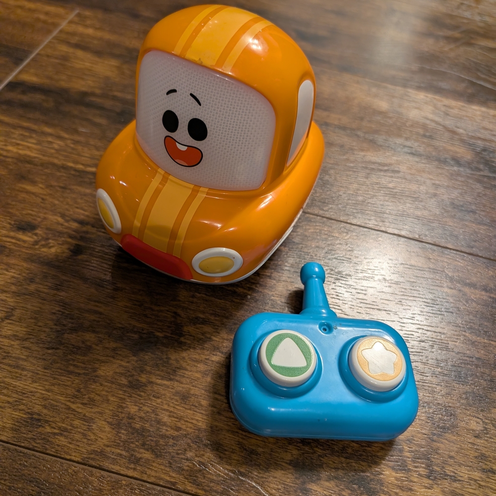 Orange and Blue Remote Control Toy Car